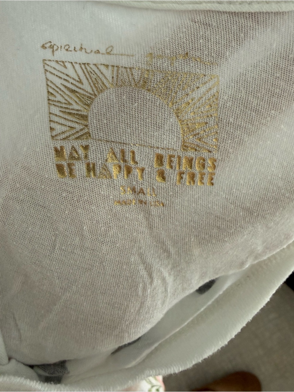 Spiritual Gangster White Muscle Tank with Navy Graphic - Picture 2 of 2